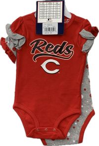 Reds Girls 2 piece Infant Creeper Set